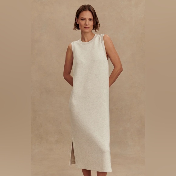 Varley Beatrice midi dress ivory marl - Picture 2 of 2